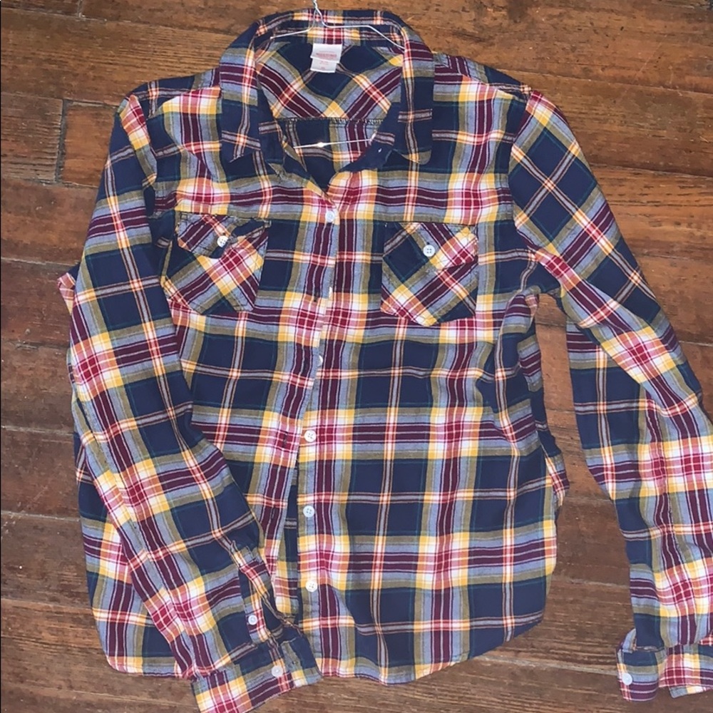 Mossimo XL plaid flannel button down shirt